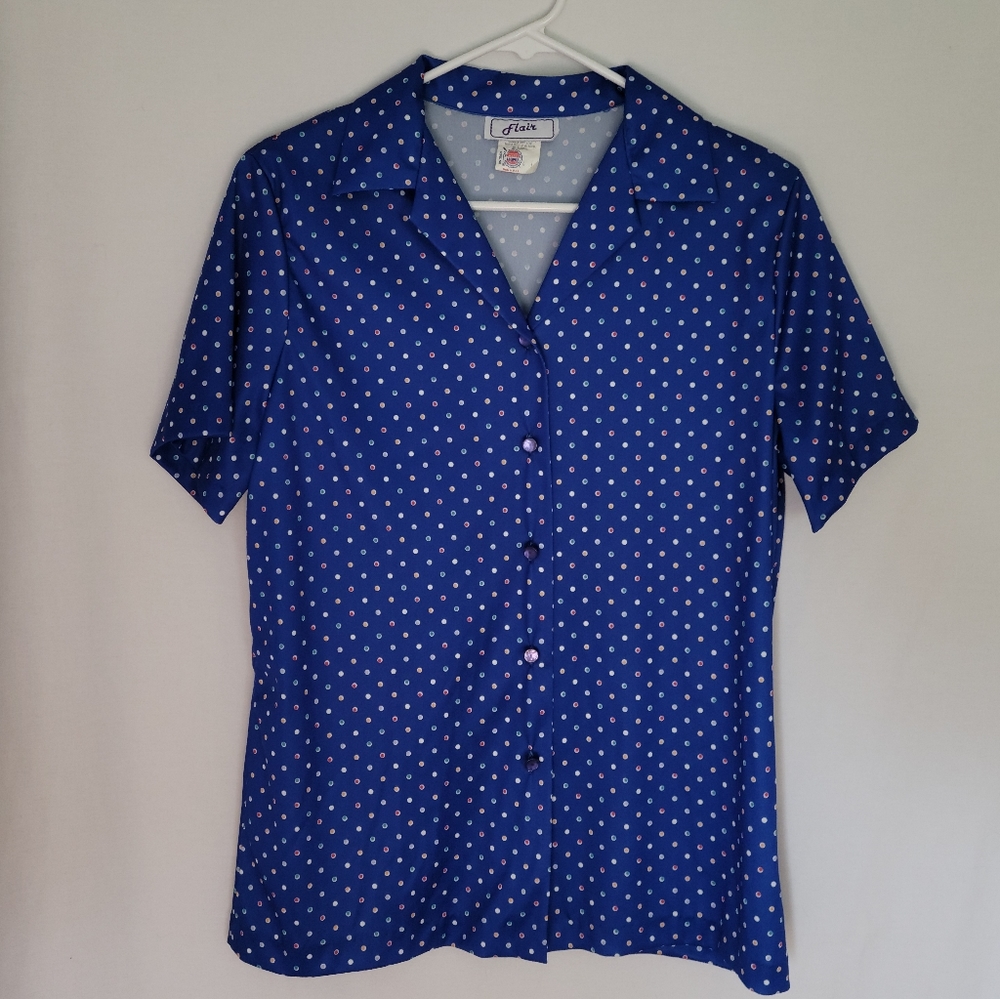 Vintage Flair Women's Button Down Short Sleeve